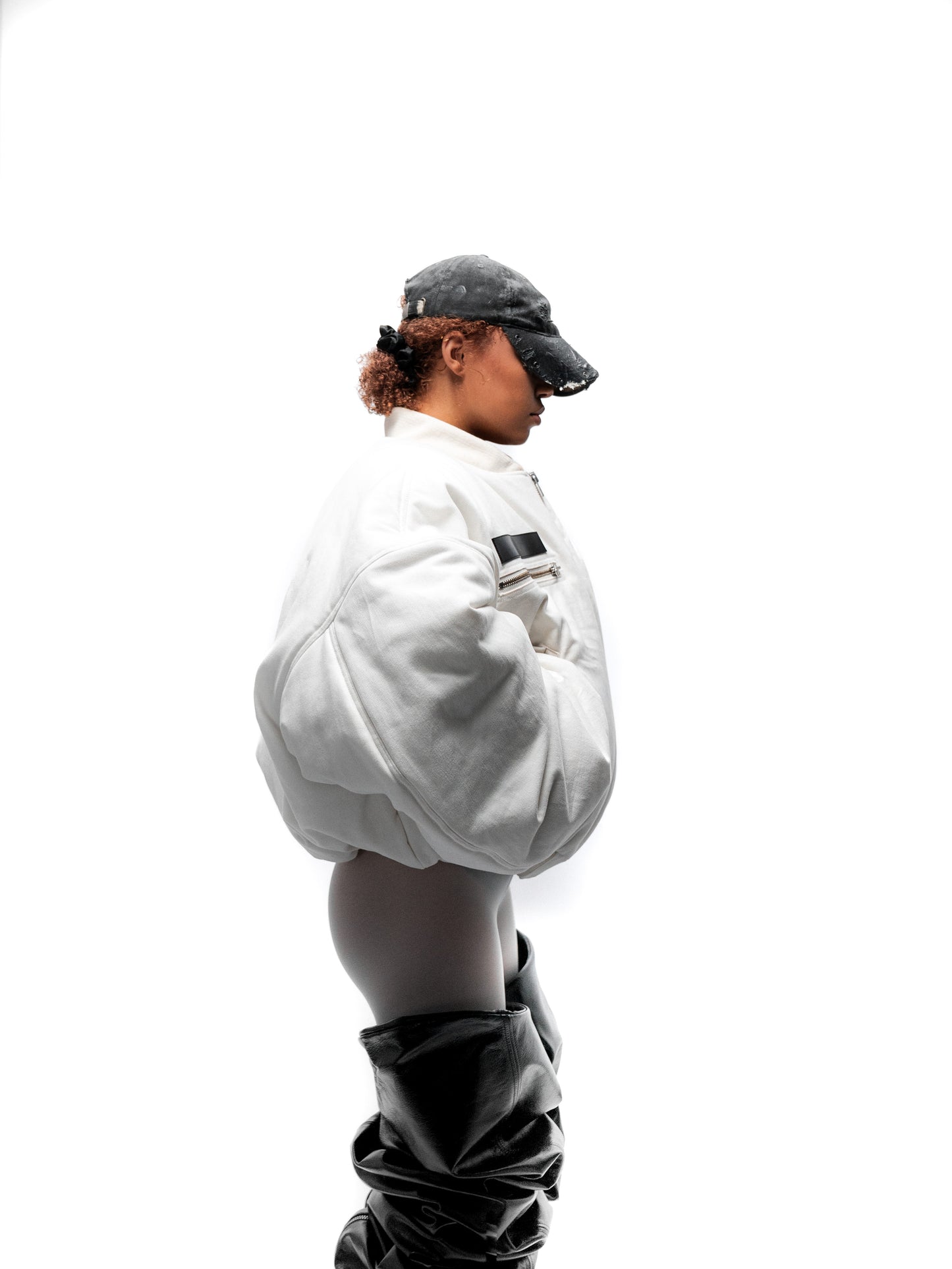 OVERSIZED BOMBER JACKET (ECRU)