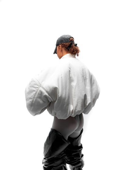 OVERSIZED BOMBER JACKET (ECRU)