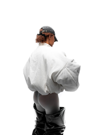 OVERSIZED BOMBER JACKET (ECRU)