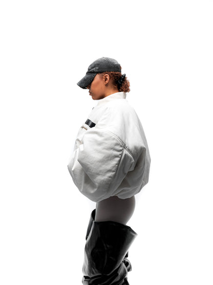 OVERSIZED BOMBER JACKET (ECRU)