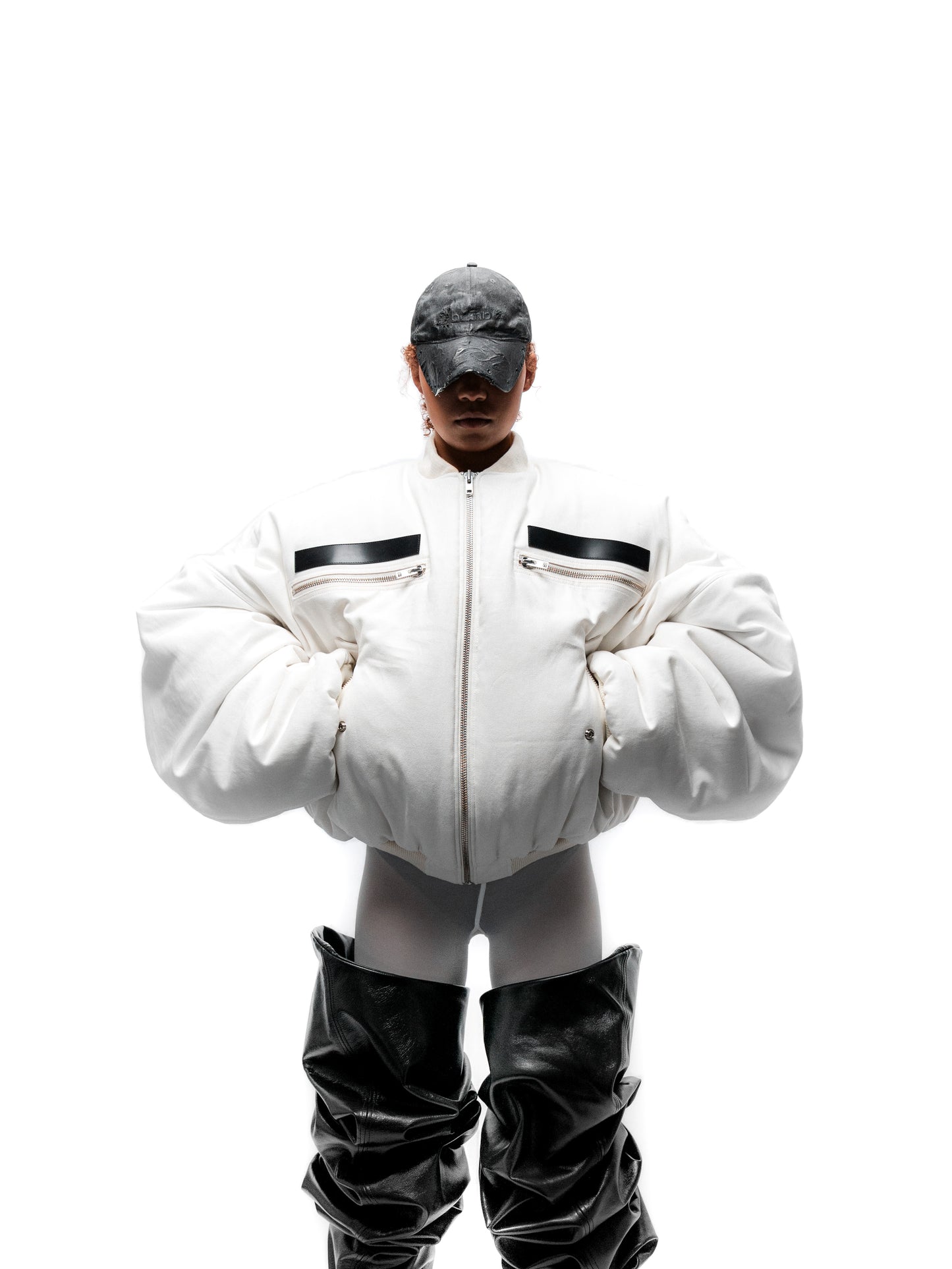 OVERSIZED BOMBER JACKET (ECRU)