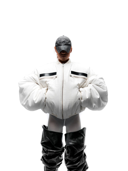 OVERSIZED BOMBER JACKET (ECRU)