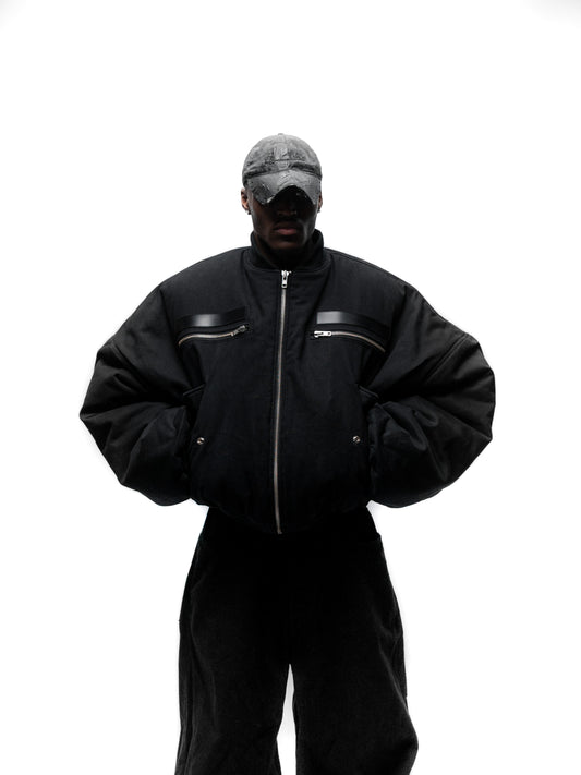 OVERSIZED BOMBER JACKET (BLACK)
