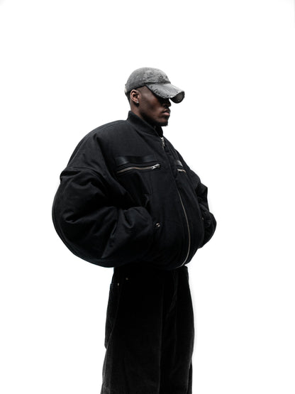 OVERSIZED BOMBER JACKET (BLACK)