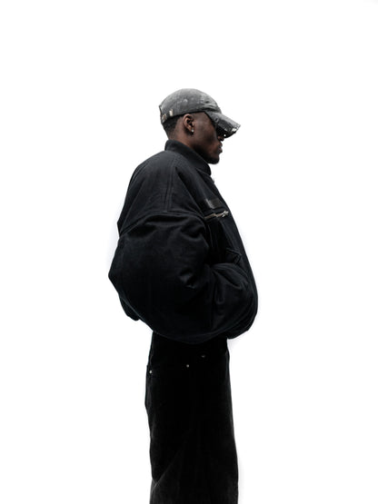 OVERSIZED BOMBER JACKET (BLACK)
