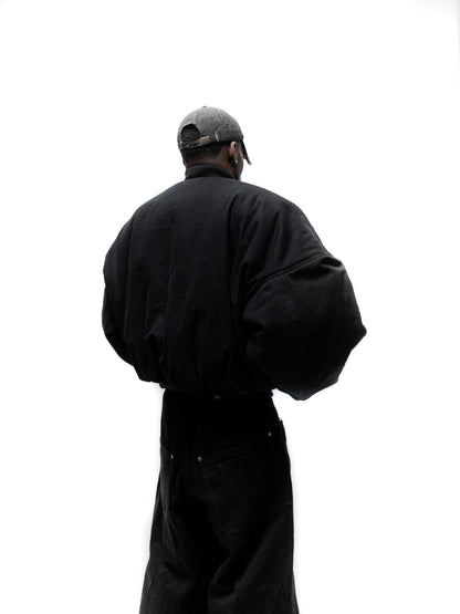 OVERSIZED BOMBER JACKET (BLACK)