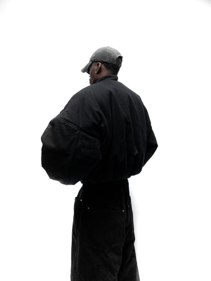 OVERSIZED BOMBER JACKET (BLACK)