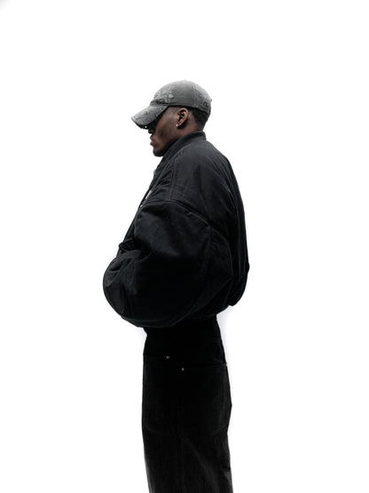 OVERSIZED BOMBER JACKET (BLACK)