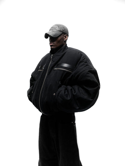 OVERSIZED BOMBER JACKET (BLACK)