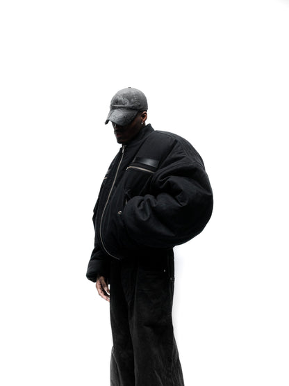 OVERSIZED BOMBER JACKET (BLACK)