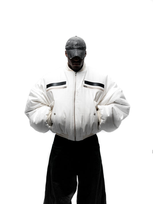 OVERSIZED BOMBER JACKET (ECRU)