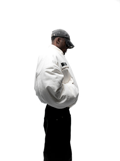 OVERSIZED BOMBER JACKET (ECRU)