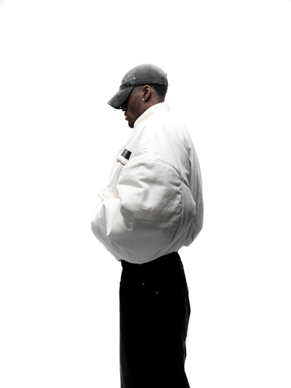 OVERSIZED BOMBER JACKET (ECRU)